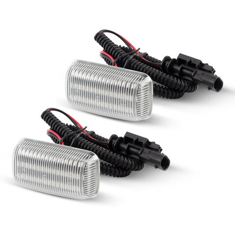4 PCS LED Dually Fender Side Marker Lights for Chevrolet Silverado GMC Sierra 2500HD 3500HD 2015-2023 Amber Red Marker Lamps