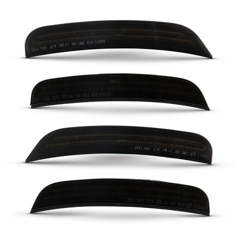 4 PCS LED Side Marker Light for Chrysler 300 2015-2021 Full LED Strip Amber & Red Front Rear Bumper Light Smoked Lens