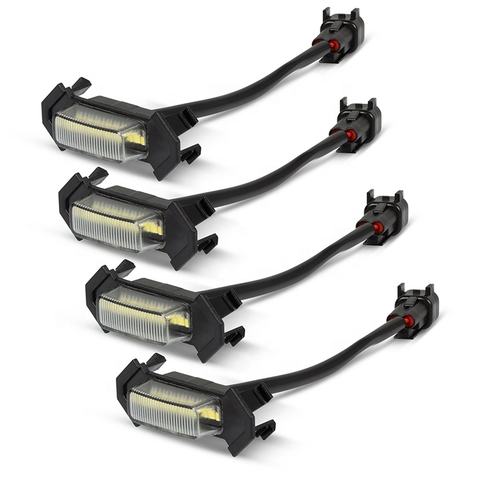 4 Pcs Raptor Style Small Grille Light LED Grill Mount Assemblies for 2016-2021 Toyota Tacoma TRD White & Amber
