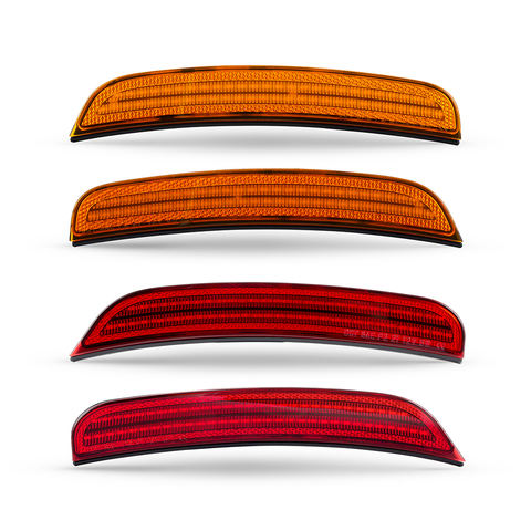 4pcs Amber Red Led Side Marker Lights for Dodge Charger 2015-2023 Front&Rear LED Fender Parking Lamp 68214405AA/ 68214404AA