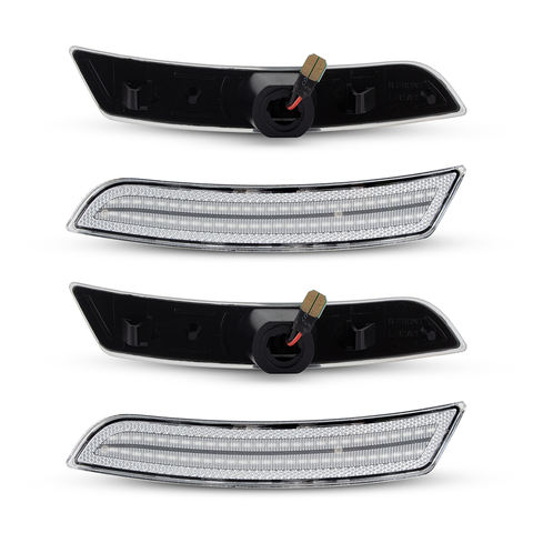 4pcs Clear Front Rear Fender Led Side Marker Lights for Chevrolet Camaro 2016-2023 Bumper Side Marker Reflectors Lights