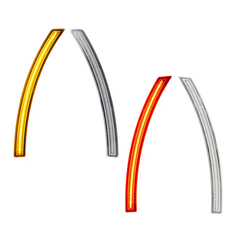 4pcs Clear Front Rear Fender Led Side Marker Lights for Chevrolet Corvette C7 2014-2019  Bumper Side Marker Reflectors Lights