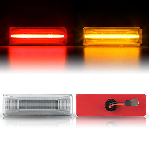 4pcs Clear Rear Bed Side Marker Dually Lights for 1994-2002 Dodge Ram 2500 3500 Trucks Wheel Side Fenders Lamp
