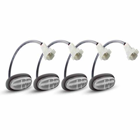 4pcs Clear White Led Fender Side Marker Lights for Ford F150 Raptor 2016-2020 Front Rear Full Dually Trunk Bed Fender Lamps