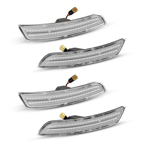 4pcs Front & Rear Bumper LED Indicator Light for Chevrolet Camaro 2016 Easy Install LED Side Marker