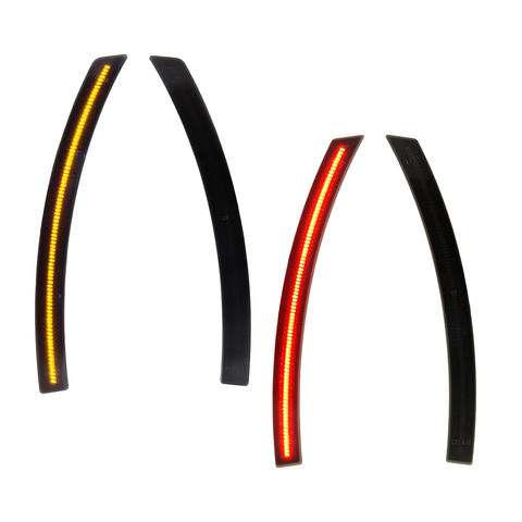 4pcs LED Front Rear Side Marker Lights for Chevrolet Corvette C7 2014-2019 Amber Red LED Sidemarker Bumper Turn Signal Lights