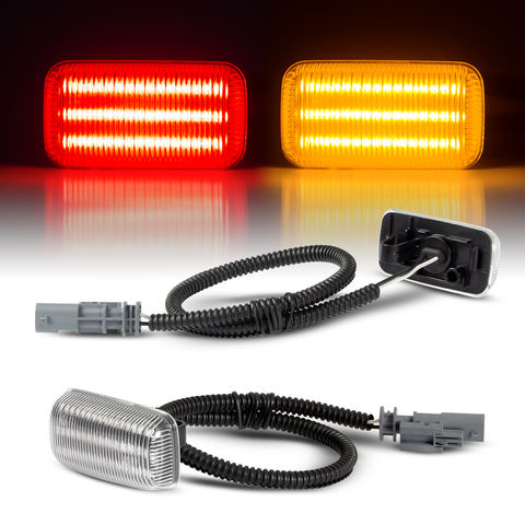 4pcs Long Lifespan Bumper Mounted LED Side Marker Lamp for Chevrolet Silverado GMC Sierra