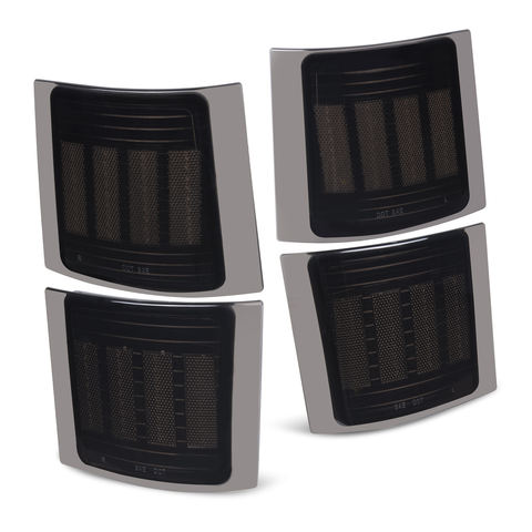 4pcs Smoked LED Corner Lights Side Marker Signal Lamps for Chevy C/K Tahoe Suburban Silverado 1994-1998 Front Grill Lights