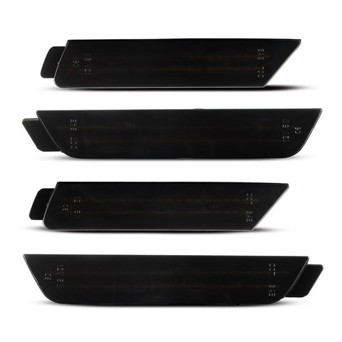 4pcs Smoked Lens LED Side Marker Lights Amber Red for Chevrolet Camaro 2010-2015 Front Rear Bumper Sidemarker Lamps Reflectors