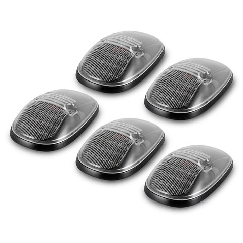 5 Piece Front Amber LED Cab Roof Clearance Lights Clear Len for Dodge Ram 1500 1999-2001 for Dodge Ram 2500 3500 1999-2002