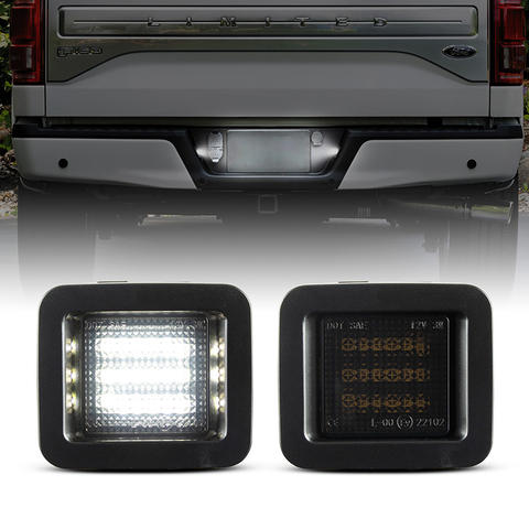6000k 3SMD Clear Smoked Lens Accessories Lights for Car Ford F150 2015 LED License Plate Light Tag Lamp