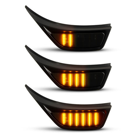 Amber+White Light LED Front Bumper Repeat Blinker Side Marker Light for Jeep Wrangler JL 2018-2021 Gladiator JT Truck 2018-2021