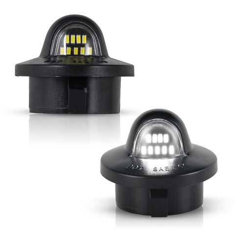 Black Plastic Housing Tag Lamp LED License Plate Light Lamp for Ford F150 Heritage F-250 F-350