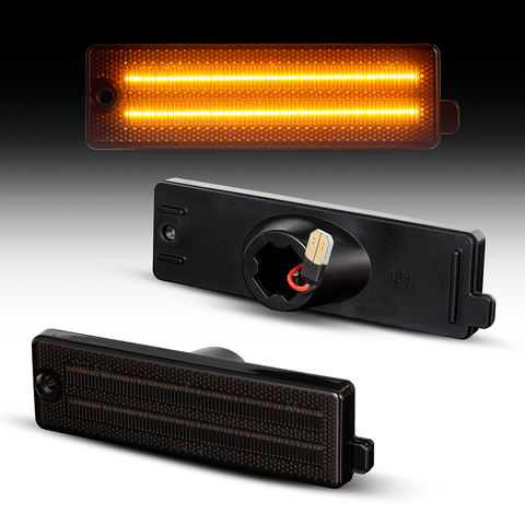 Bumper Side Marker Lamp Smoked Lens Amber LED Light for Pontiac Firebird 1998-2002  OEM Part#5977941 5977942 GM2550179 GM2551179