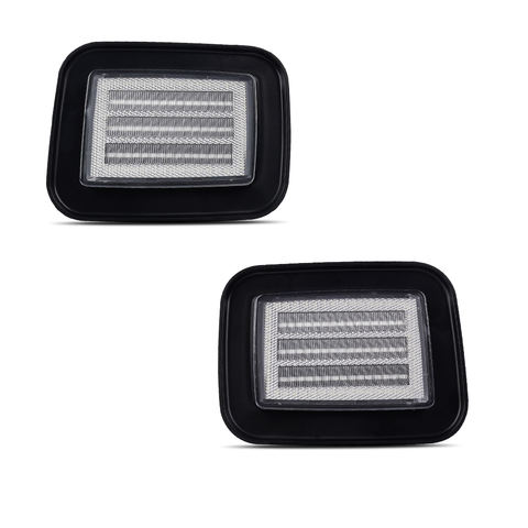 Dynamic Amber LED Front Side Marker Turn Signal Light for Hummer H2  White Parking Lamp LED Light