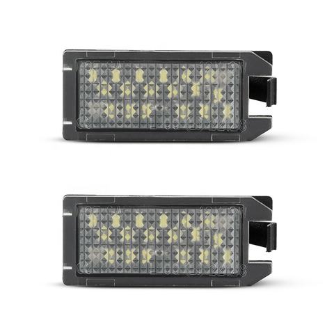Factory 12V 2pcs White LED Tail Number License Plate Lights Replacement for Fiat 500 Dodge VIPER Maserati LEVANTE Tag Light