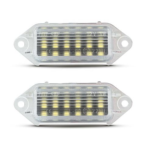 Factory 12V 2pcs White LED Tail Number License Plate Lights Replacement for Mitsubishi Lancer/Lancer EVO X  Tag Light