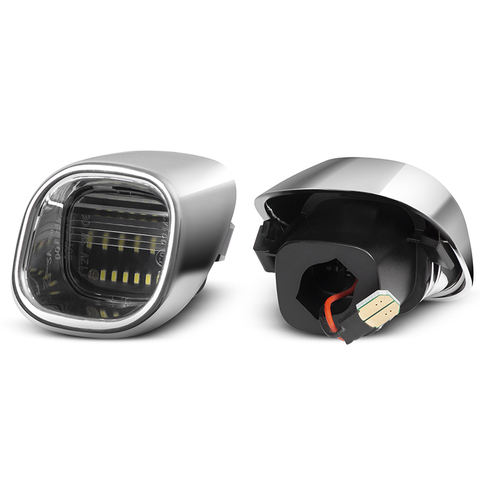 Factory Wholesale Auto Decorative Car Accessory Lamp for Chevrolet S10 LED License Number Plate Light Sliver Chrome Housing