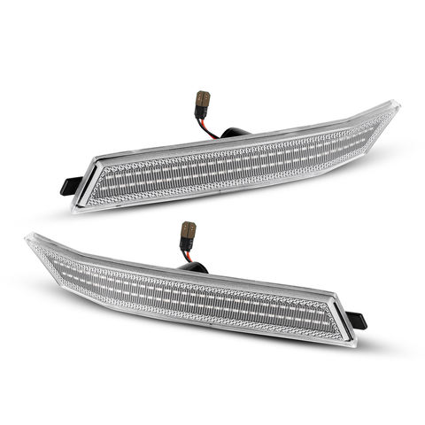 For Ford  Fusion 2010-2012 OEM PART #AE53-13B220-B  AE53-13B221-B Clear Lens Amber LED Front Bumper Side Marker Lights