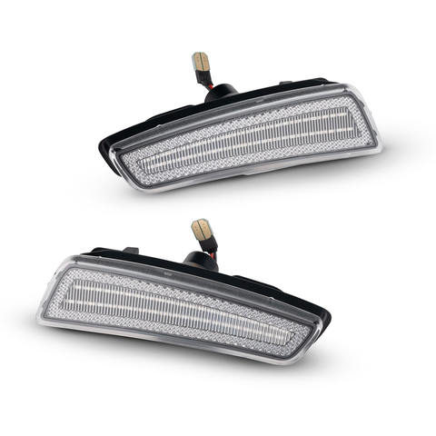 Full LED Smoke Front Side Marker Lights for Pontiac G8 GT GXP 2008-2009 - Clear Lens