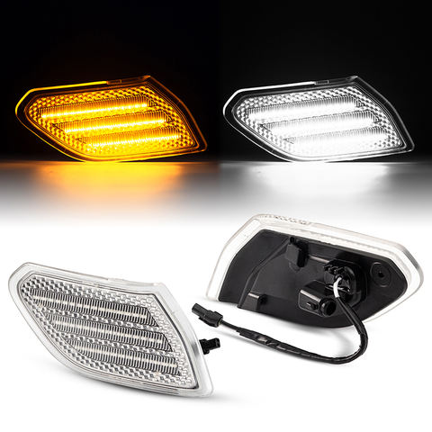 LED Front Fender Side Marker Turn Signal Lights ForJeep JL wrangler 2018-2021 Gladiator (JT) 2020-2021 Amber or White Light