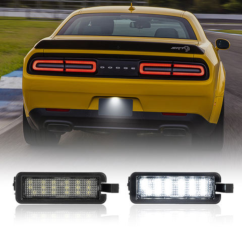 LED License Plate Light Lamp  for Dodge  Charger & Challenger 2015~ Chrysler 300 2015~Powered by 18SMD Xenon White LED Lights