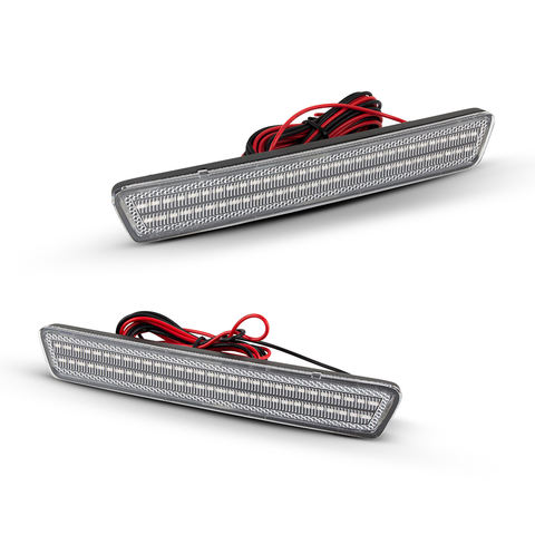 Rear Bumper Red LED Side Marker Lights - Clear Lens for  Ford  Mustang 1999 - 2004 OEM# XR3Z-15A448-AA  2PCS