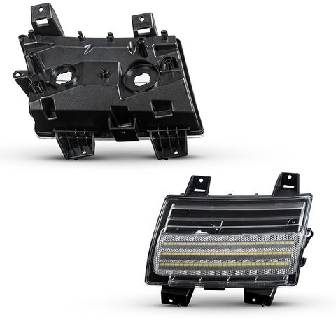 Sequential LED Front Bumper Side Marker Light with Daytime Running White Light for Jeep Wrangler JL