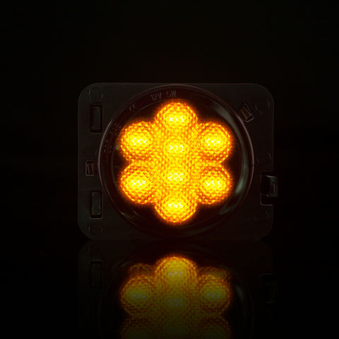Smoked Lens E-mark Certified LED Front Bumper Side Marker Light for Jeep Wrangler JK 2007-2015