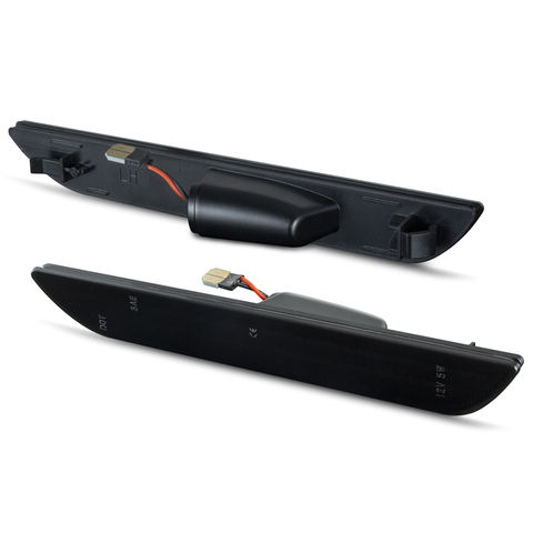Super Bright Factory Direct Rear Bumper LED Side Marker Light for Ford Mustang 2015 Smoked Lens ISO E-mark