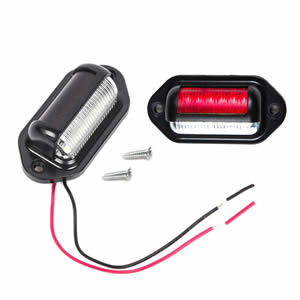 12SMD LED License Plate Tail Light Interior Courtesy Side Marker Lamp Signal Light for Truck SUV Trailer Van RV Boats Bus