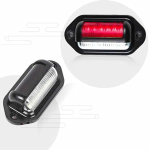12V-24V  LED Exterior License Plate Tail Light Interior Courtesy Side Marker Lamp for Truck SUV Trailer Van RV Boats Buses