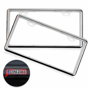 12V Multicolor LED Lighting Acrylic USA Canada License Plate Frame Tag Cover Holder for Auto Truck Vehicles Car Styling