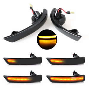 12V Smoked Flowing Dynamic signal Sequential Led Car Light Rearview Mirror Turn Indicator for Ford Focus Mk2 Mk3 Mondeo Mk4