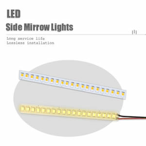 15cm 18cm 28cm LED Side Mirror Strip Light Signal Stickers Flashing Indicator Others Car Light Accessories Led Strip Lights