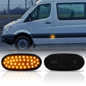 2 Pcs Dynamic LED Side Marker Lights Turn Signal Indicator Lamp for Mercedes-Benz Sprinter W906 2006-2018 VW Crafter 2006-2016