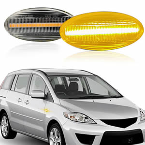 2 Pieces LED Dynamic Turn Signal Side Marker Light Sequential Blinker Light for Mazda 2 for Mazda 3 5 6 BT-50 MPV