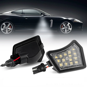 2Pcs Canbus Car LED Under Side Mirror Puddle Light for Volvo XC70 XC90 S40 S60 S80 V50 V70 C30 C70 Jaguar XJ X350 X351 XF X250