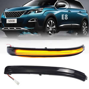 2Pcs for Peugeot 3008 5008 II MK2 Citroen C5 Aircross 2017-2021 Dynamic LED Side Mirror Blinker Flowing Light