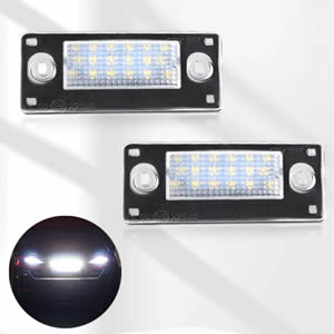 2pcs Car Rear White LED License Plate Light Number Lamp for Audi A3 8L S3 2000-2003 Audi A4 B5 S4 RS4 Avant 1999-2001