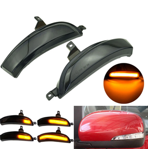 2pcs LED Dynamic Turn Signal Side Mirror Blinker Indicator Sequential Light for Renault Koleos 2011 2012 2013-2017