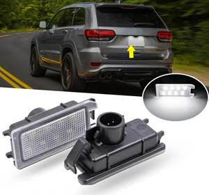 2pcs LED License Plate Light Number Lamp for Jeep Grand Cherokee Compass for Maserati Levante Fiat 500 for Dodge