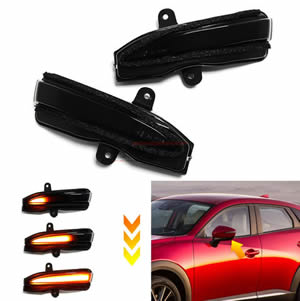 2pcs Led Dynamic Side Mirror Indicator Turn Signal Light Lamp for Mazda CX-3 2016-2018 CX-4 CX-5