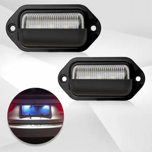 2pcs Universal 12V-24V LED License Plate Tail Light Interior Courtesy Side Marker Lamp for Truck SUV Trailer Van RV Boats Buses