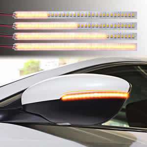 2x Dynamic LED Car Side Rear Mirror Turn Signal Indicator Light Lamp Set 15cm