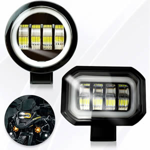 30W 12V 24V  LED Work Light Lens Angel Eyes DRL Fog Lamp for 4x4 Off-Road Truck ATV Motorcycle for the Harley Wrangler
