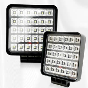 4 Inch 90W LED Square White Flood Beam Square LED Work Light for Truck 4x4 Off Road Boats Driving Light