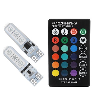 5050 Luces Foco Bombillos W5w 194 Car Parking Lights 6smd Rgb Remote 12v T10 Car Led T10 Bulb Canbus Dual 4w Light
