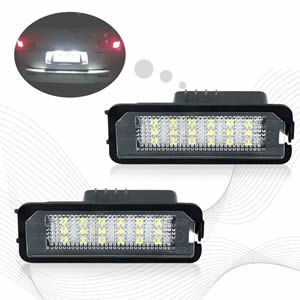 6000K White Error Free LED License Number Plate Lights for VW Golf MK4 MK5 MK6 Passat Polo CC Eos Seat Skoda Car Accessories
