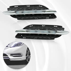 CAR LED Daytime Running Light DRL with Yellow Light Fog Lamp for Mercedes-Benz W246 B180 B200 2011 2012 2013 2014